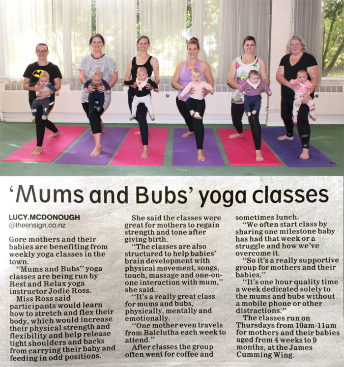 Mums and Bubs Yoga Classes Rest and Relax